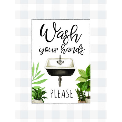 " Black Sink Wash Your Hands "