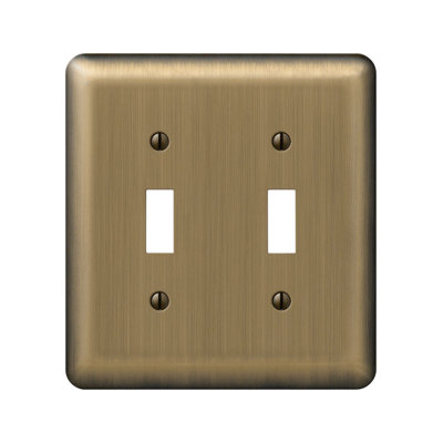 Devon No Subject 2 - Gang Toggle Light Switch Jumbo Wall Plate