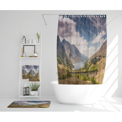 Natka Polyester Shower Curtain Set