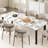 Dining Table for 6-8, 78.7 Inch Rectangular Table with Unique Wave Irregular Edge,15Mm Thick MDF Top,Sturdy Metal Frame,Waterproof and Scratch-Resistant Surface,Versatile-166793260