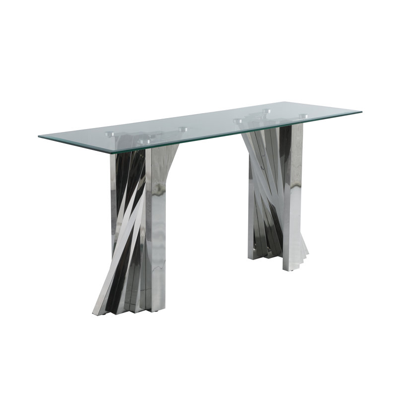 Anmie 60'' Console Table, Silver