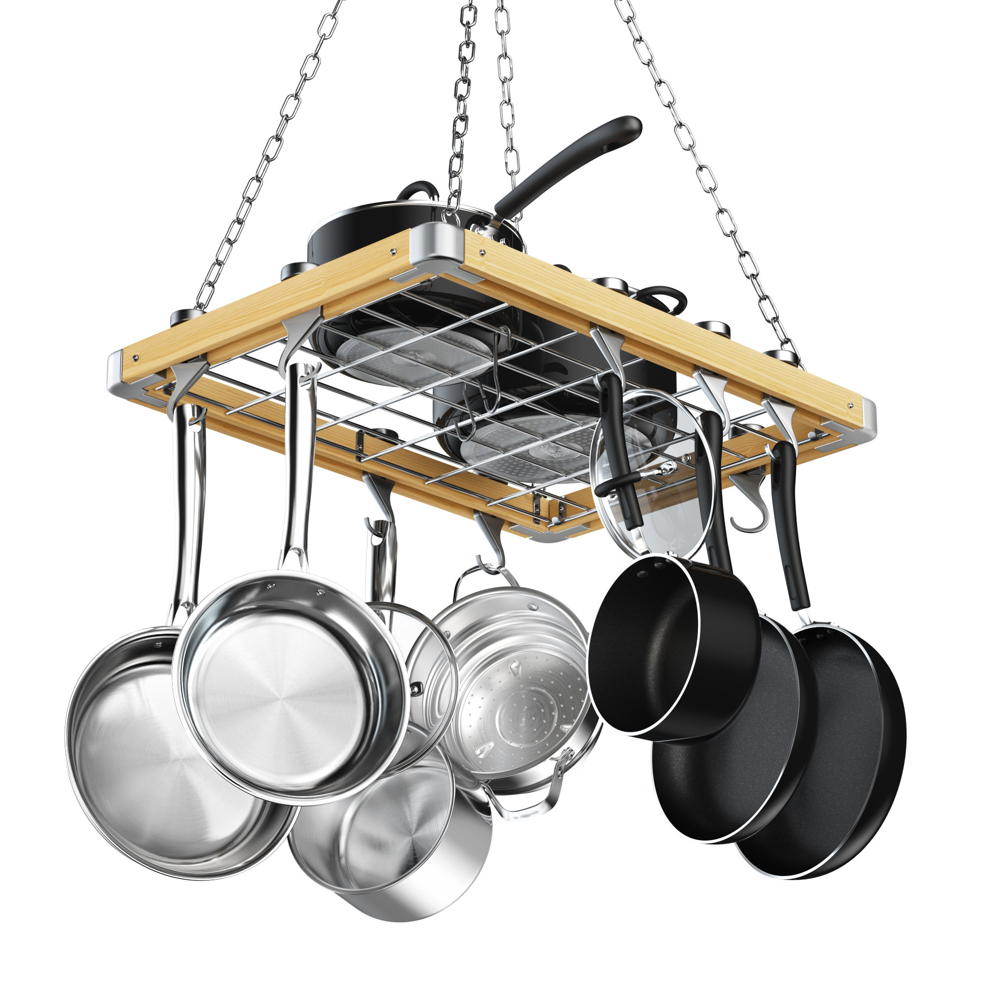 Kinetic Metal Oval Hanging Pot Rack & Reviews