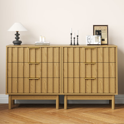 3 Drawer Dresser With Fluted Panel Design