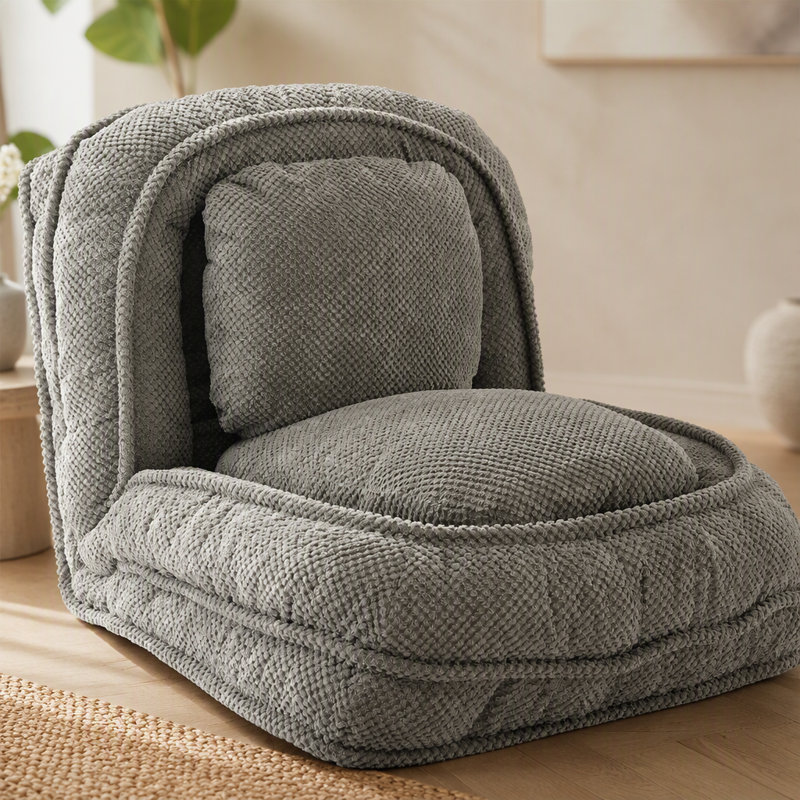 Lit polyvalent pour homme et chien, canapé paresseux avec 5 positions réglables pour s'asseoir, dormir et se plier, idéal pour la chambre à coucher et le salon avec un design peu encombrant