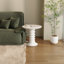 58 cm Cream White Round Side Table