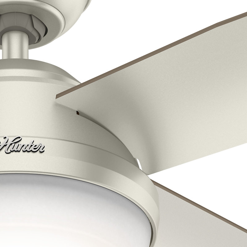 52'' Matte Nickel Ceiling Fan with LED Light and Remote