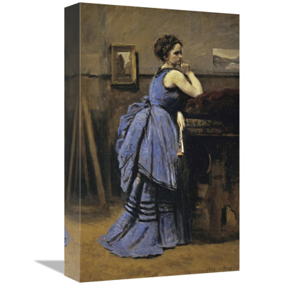 " Woman In Blue " by Jean-Baptiste-Camille Corot