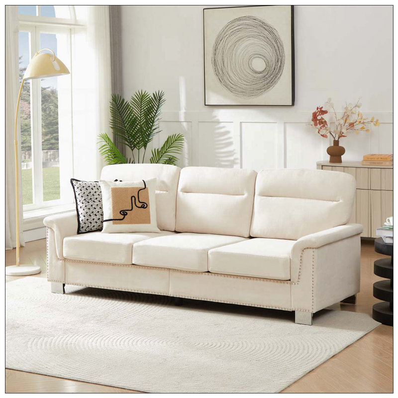 Canapé 3 places 82 po, Beige