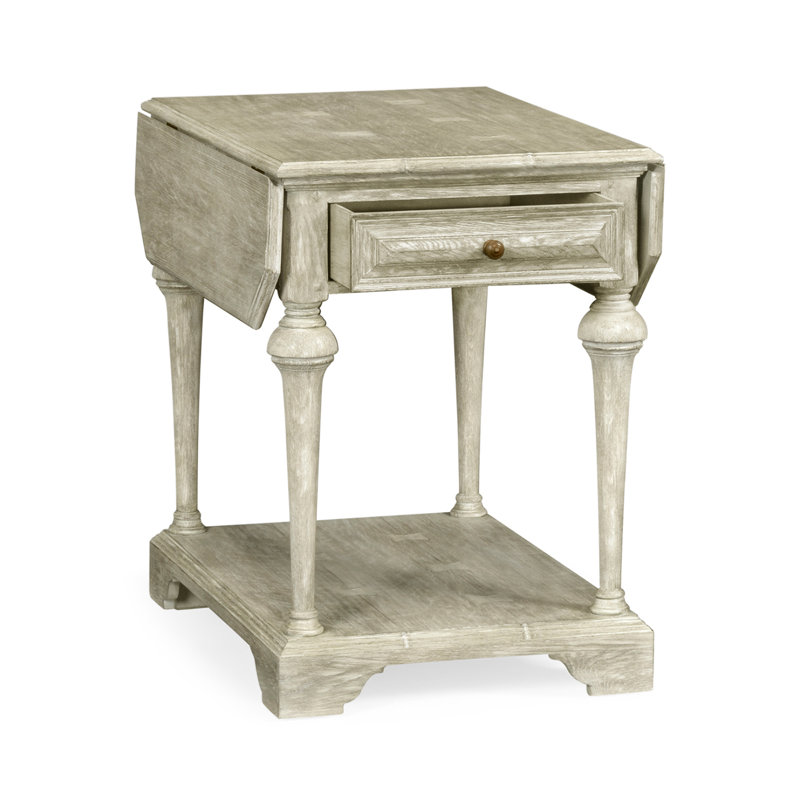 Sherwood Oak Solid Wood End Table, Grayed Oak