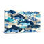 Animaux, poisson bleu, reproduction d'art sur toile-1127217781