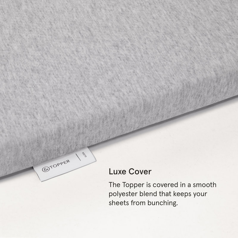 Heather Gray 2-Inch Memory Foam California King Mattress Topper