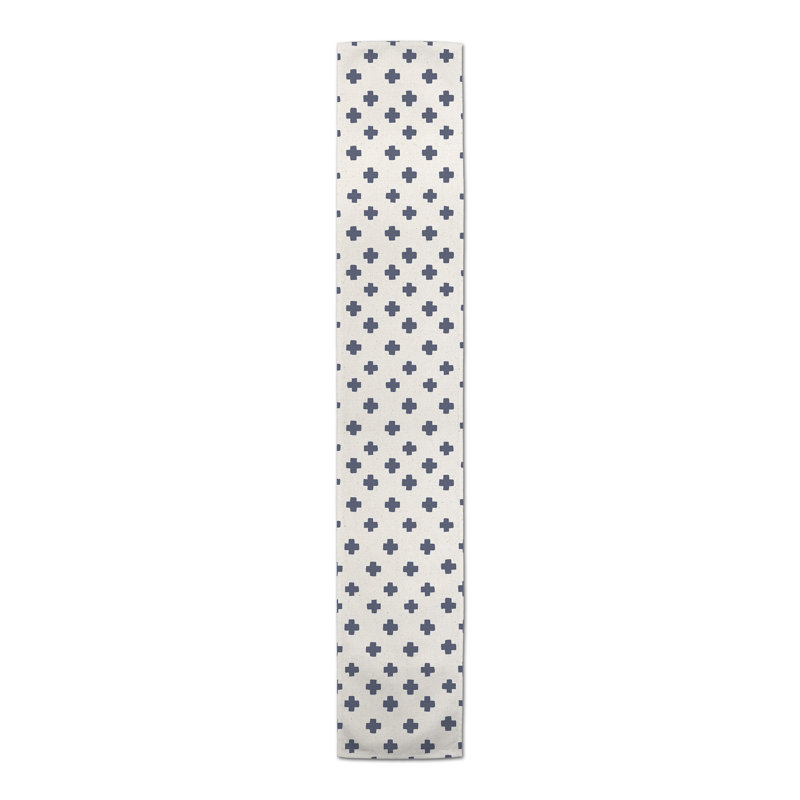 Chemin de table Cross, Bleu