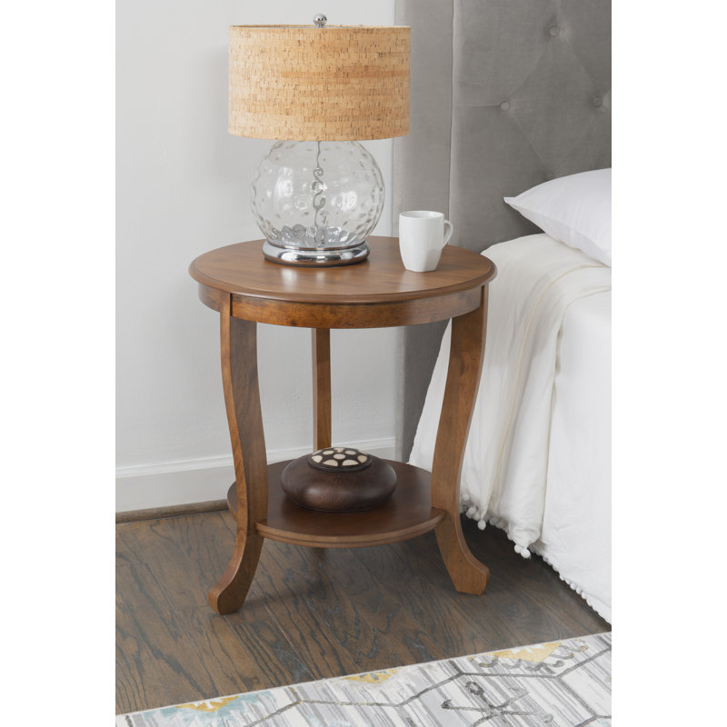 Table de bout avec rangement Eisenbarth, Noisette
