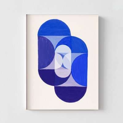 «Key Blue» par Joseph Schillinger, reproduction d'art encadrée The Mathematical Of The Arts, peinture de Schillinger, reproduction d'art bleue