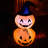 Double Jack-O'-Lantern with Witch Hat Inflatable