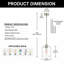 Suspension moderne simple de 20 cm de large avec abat-jour en verre transparent pour îlot de cuisine, 1 lumière-1588328725-1586282759
