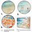 Beach Day Umbrella Parade V - Coastal Beach Sand, 4 pièces, art mural-1405293661