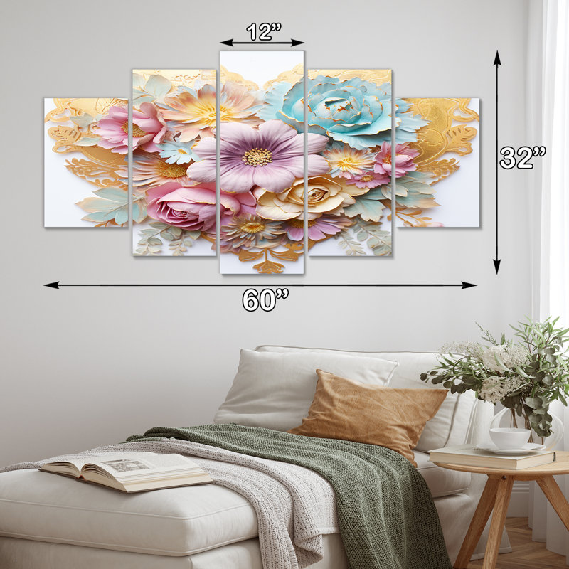 Mignault - Ensemble de 5 décorations murales abstraites