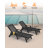 SeeHill HDPE Patio Chaise Lounge Chair, Adjustable Outdoor Lounger, 5 Positions Poly Lounge Chair with Wheels & Cup Holder, HDPE Outdoor Patio Lounge Chairs for Backyard, Deck, Beach, Pearl-385206075