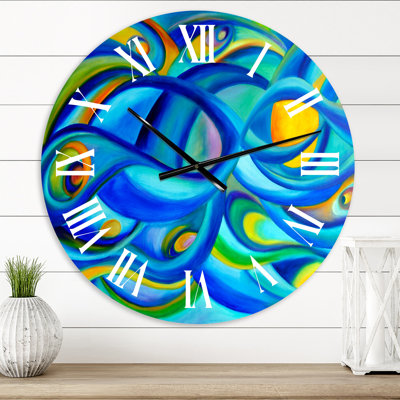 Blue Eyed Universe - Horloge murale moderne