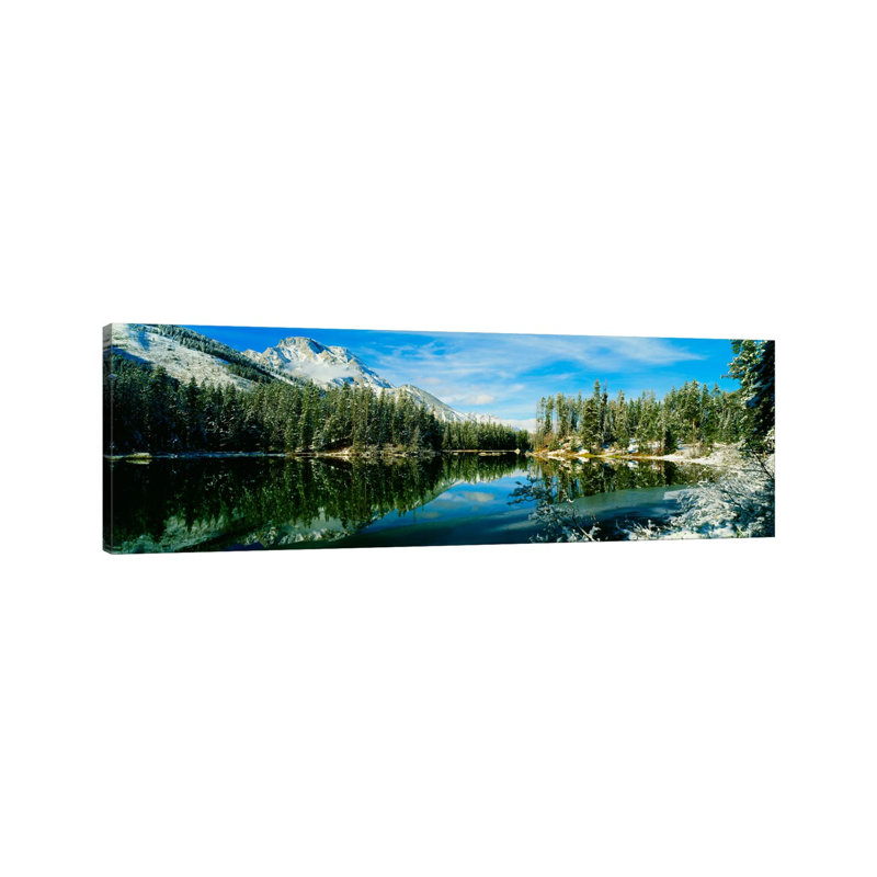 Winter Reflection, Yellowstone National Park, Wyoming, USA by Panoramic Images - Wrapped Canvas Panoramic Print