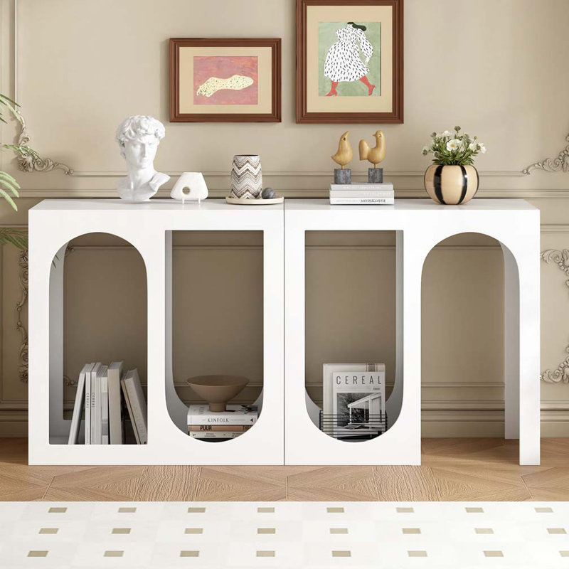 Modular 62.8" Console Table, White