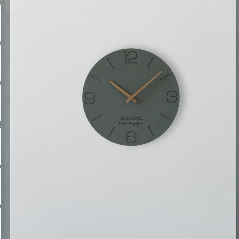 Eko Solid Wood Wall Clock, Grey