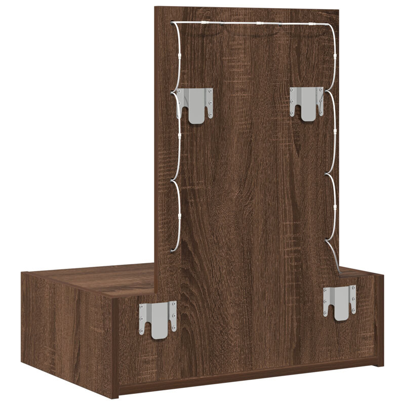 Particle Board 60 X 40 X 70 Cm Dressing Table, Brown Oak