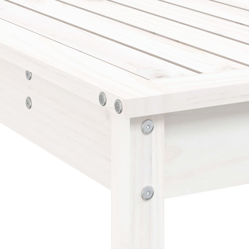 Azury Brayden Studio Bar Set with Wood Frame and Solid Wood Outer Material, White