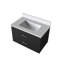 Meuble-lavabo noir 30 po x 22 po avec plateau en marbre de culture captivant et cadre en bois massif X P 22 po-1307986796