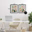 Ensemble de 2 impressions encadrées sous verre Minty Garden Flowers, design par Annabelle Hall-958295919-958295905
