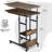 Adjustable Height Bedside Table With Lockable Wheels, 3-Tier Rolling Desk For Bed, Couch, Or Chair, Durable All-Metal Frame, Multi-Functional Design For Work, Dining, Or Snacking