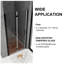 Porte de douche pliante semi-sans cadre 30 "x 72"-94573369
