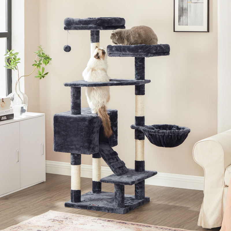 142cm H Cat Tree, Dark Grey