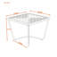 Table basse carrée avec plateau en verre