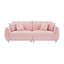 Canapé confortable en molleton avec quatre coussins décoratifs et pattes pour une détente confortable-1128656874