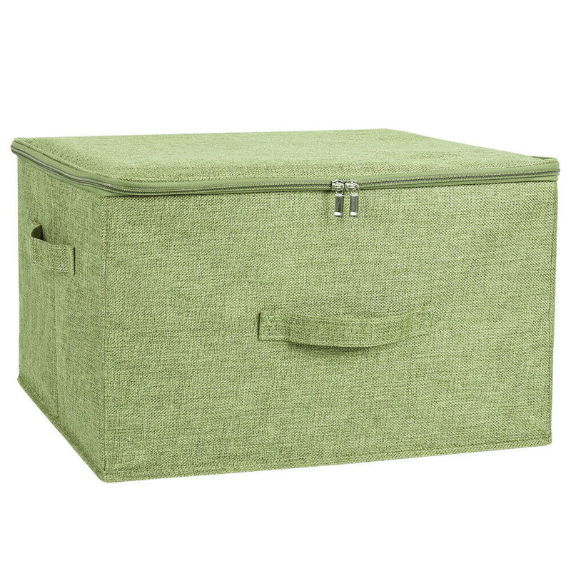 Ensemble de boîtes en tissu, Vert, H 10 po x l 18 po x P 14 po
