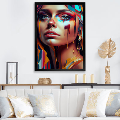 «Vibrant Creative Woman Portrait IV», impression sur toile