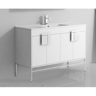 47'' Single Bathroom Vanity with Ceramic Top