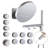 Rainfall Thermostatic Shower System with Body Jets, 2-Sprays Shower Head and a Shelf-94401997