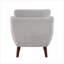 Fauteuil d'appoint contemporain pour salon avec revêtement d'appoint en chenille gris ardoise et pieds en bois massif-374103977