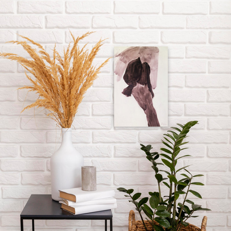 Portrait Of Manet Impressionist Abstract Contemporary Portrait Wall Art Print, 45.72cm H x 30.48cm W