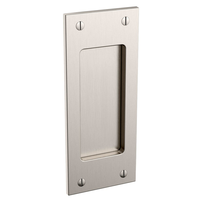 Santa Monica Small Pocket Door Set, Passage, Satin NIckel