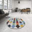 Tapis géométrique rouge / brun-1087790112
