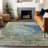 Machine Washable Indoor/Outdoor Xhevrie Blue Rug-1824556700