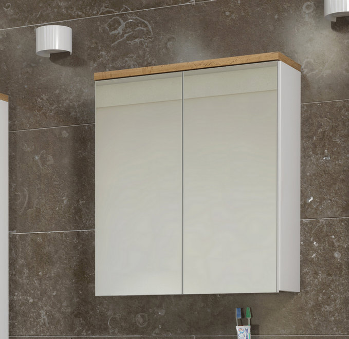 Carlos 600mm W 700mm H Surface Frameless Medicine Cabinet Mirror Adjustable