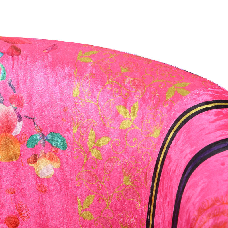 Angelice Multicoloured Patchwork Accent Tub Chair, Pink