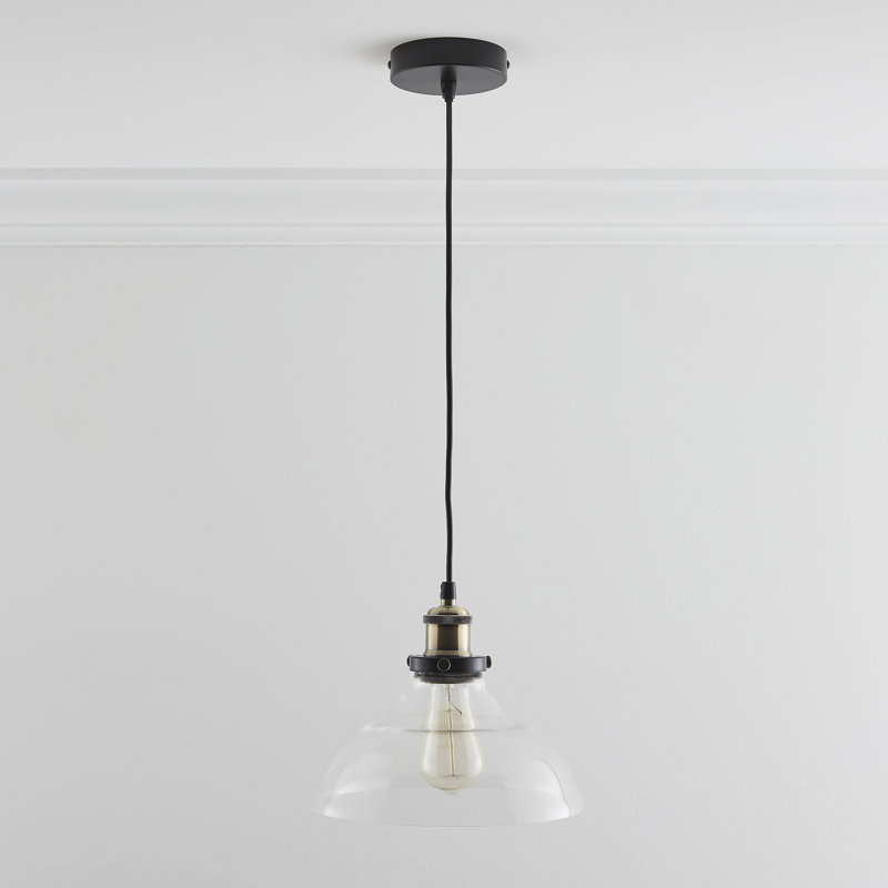 Coker 1 - Light Smokey Dome Pendant, Clear