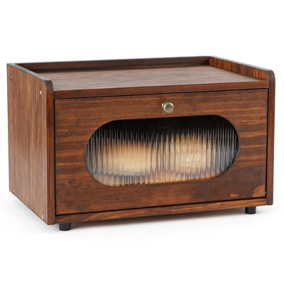 Boîte à pain pour le rangement du comptoir de la cuisine, porte-boîte à pain en bois Morden Rustic Fresh
