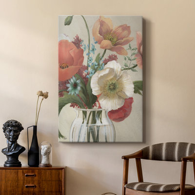 Poppy Time I -Custom Wrapped Gallery Cavas